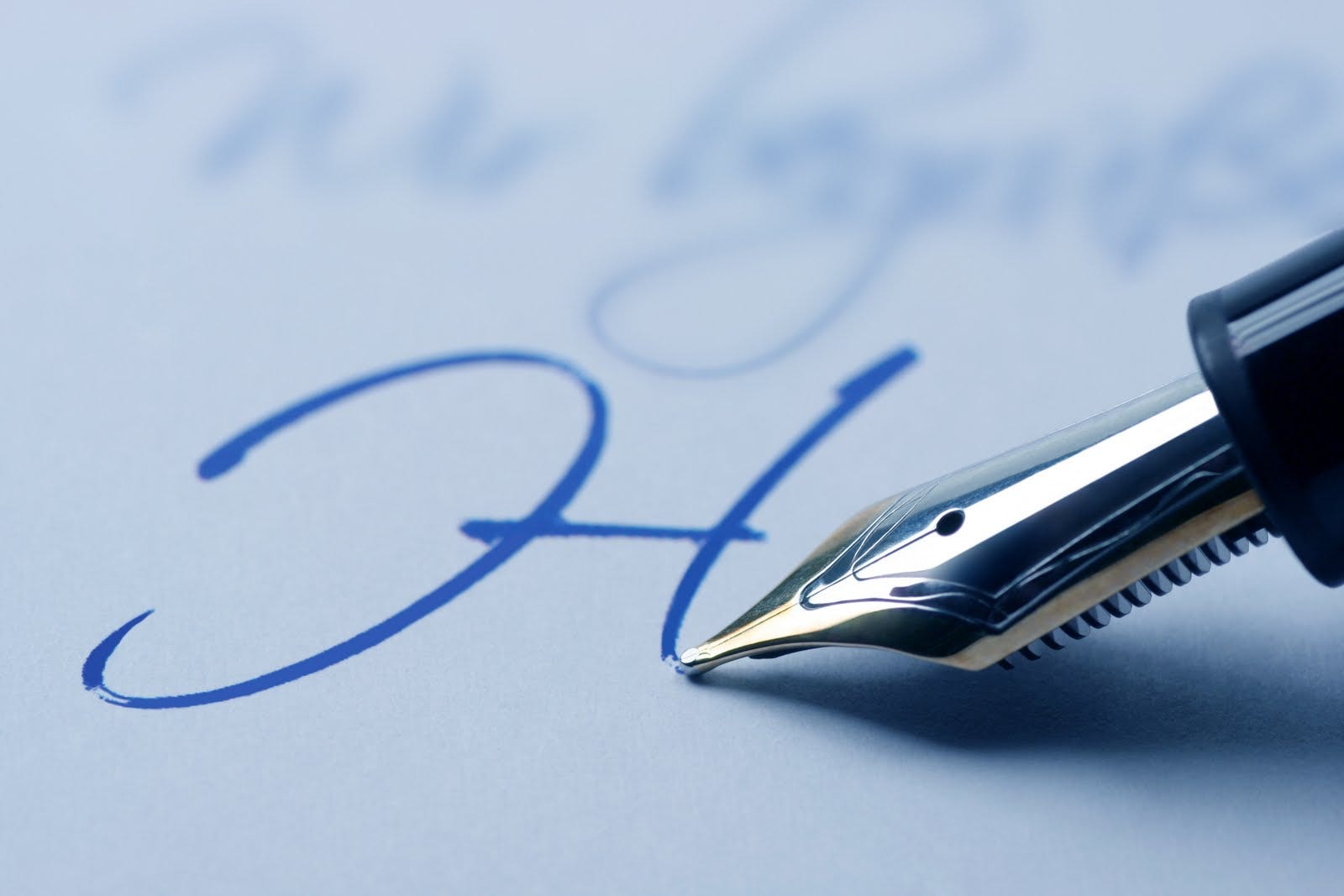 Fountain pen writing discount