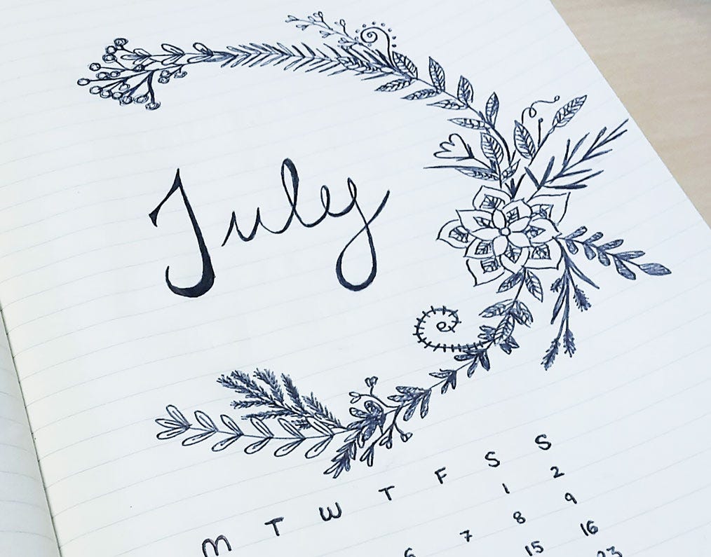 Jazz Up Your Journal: July-Wreath