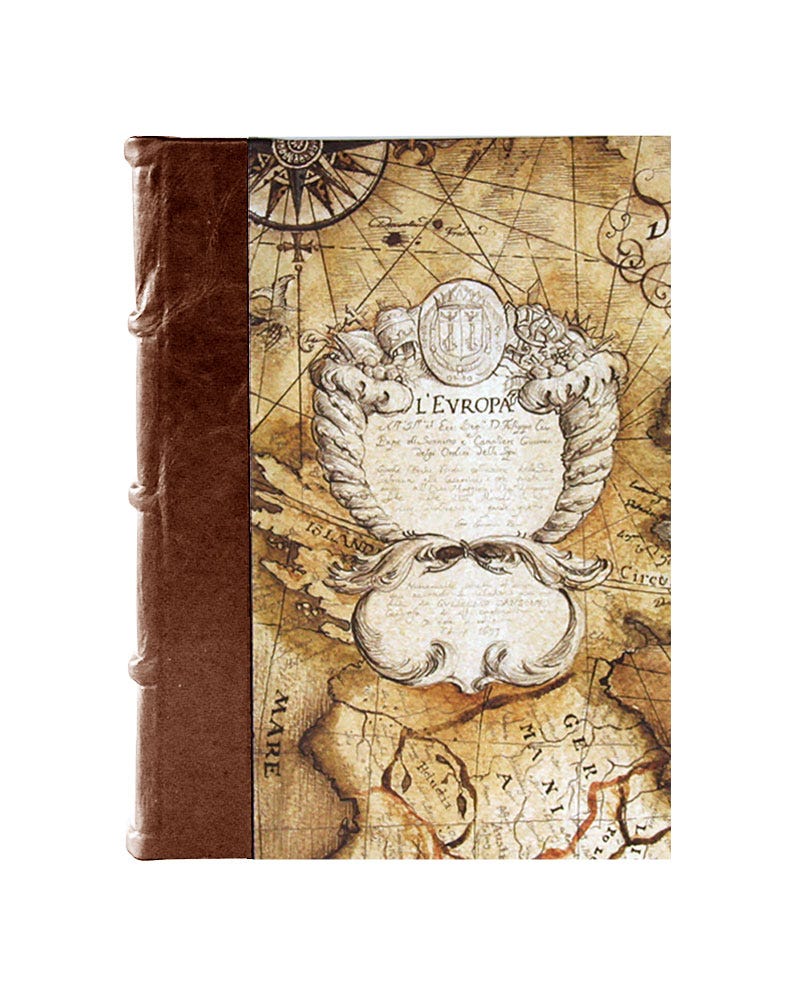 Bomo Art Medium Half Leather Bound Journal - Sailing Map