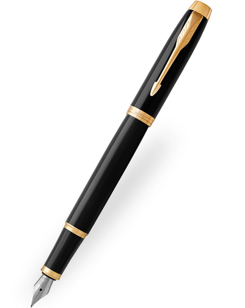 Parker IM Black Gold Trim Fountain Pen