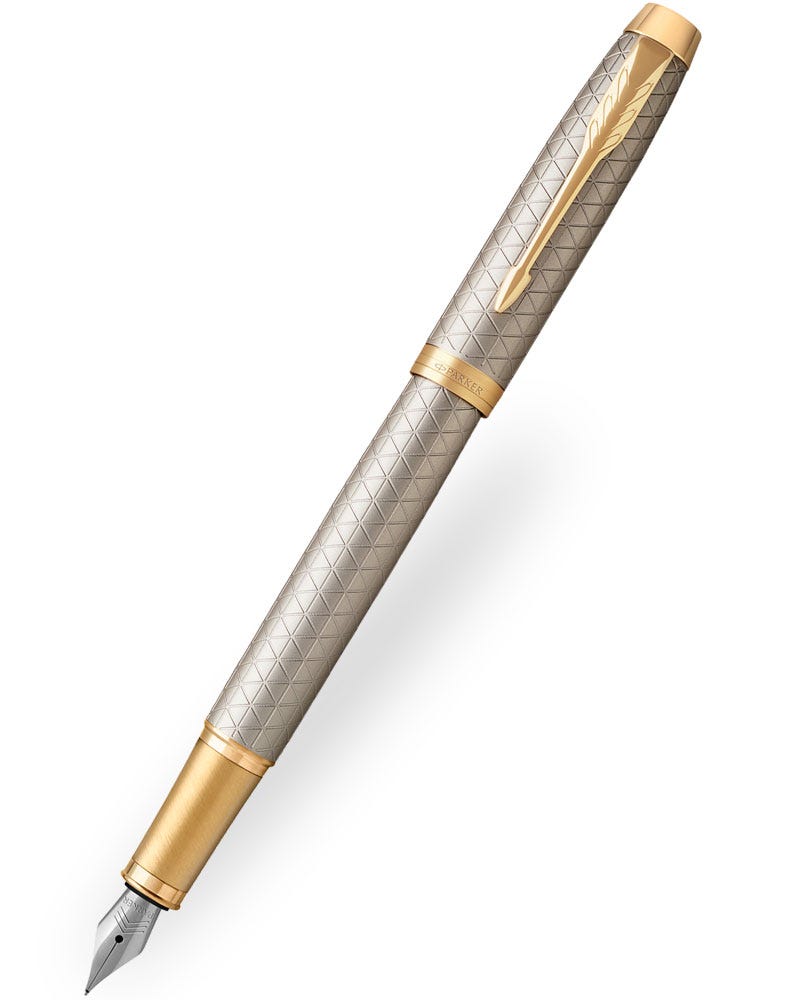 Parker IM Premium Warm Silver Fountain Pen