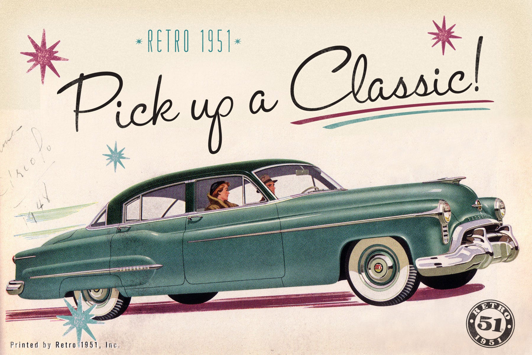 Retro 51 Vnitage Americana Inspired Advertising Poster