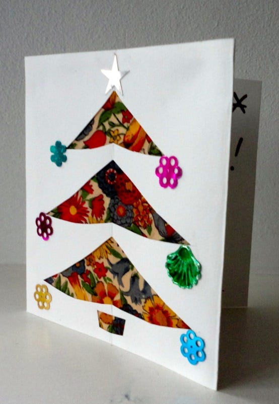 Cut-out Christmas Tree card