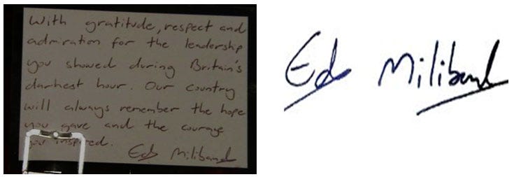 Ed Milliband's Handwriting