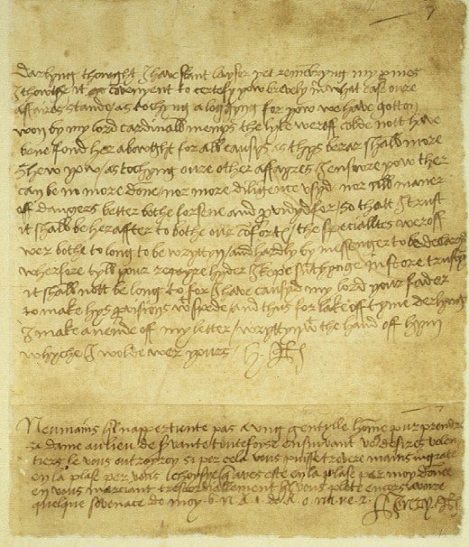 Henry VIII letter (credit Vatican Library)