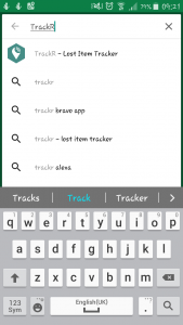 Cross TrackR - Screenshot - Finding the TrackR app