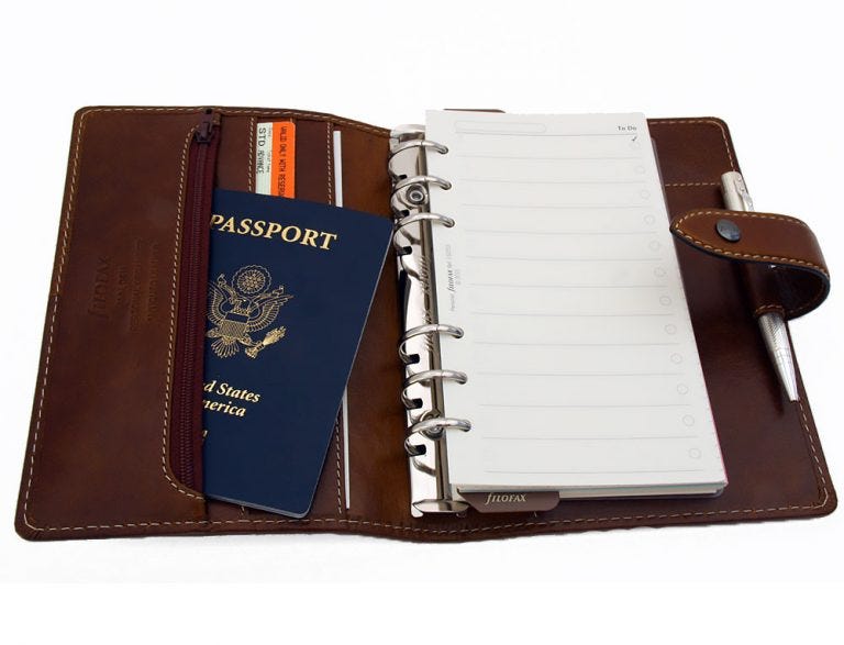 Luxury Luggage: Filofax Malden Personal Organiser – Ochre