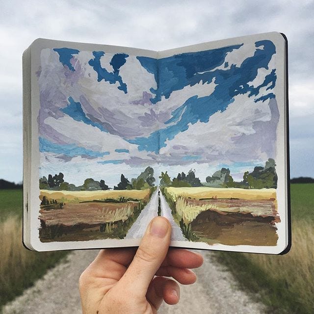 The Draw of the Great Outdoors: Nature drawing in a Moleskine notebook