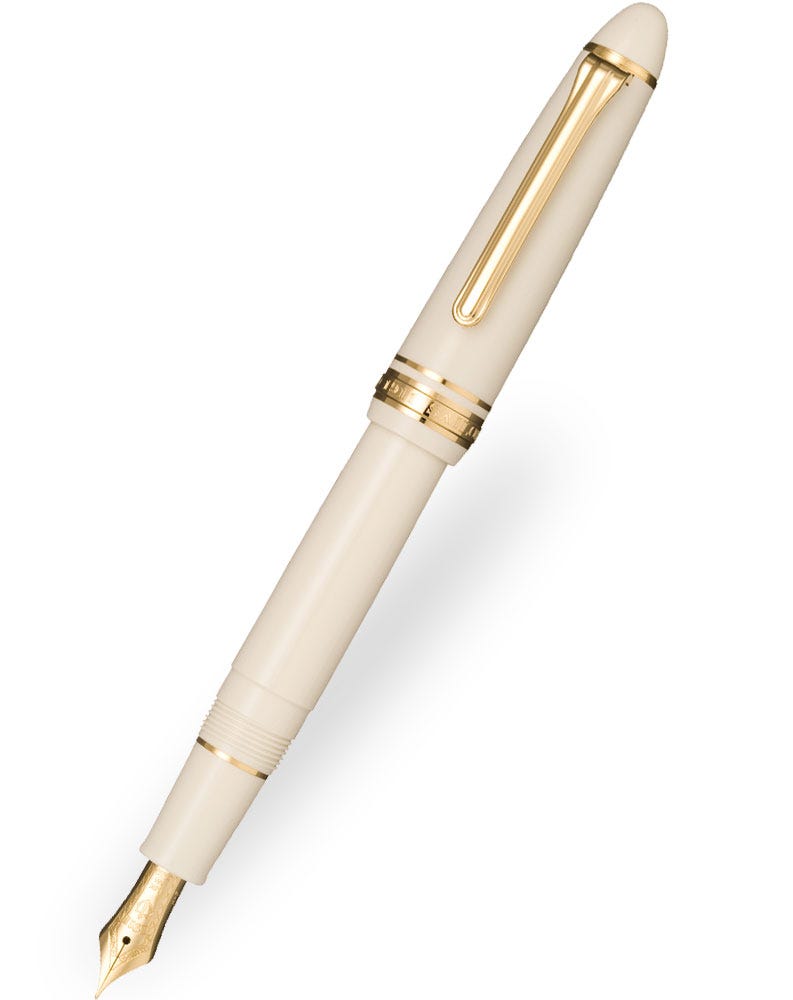 Sailor 1911S Ivory Gold Trim Fountain Pen