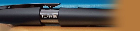 engraved cross edge rollerball